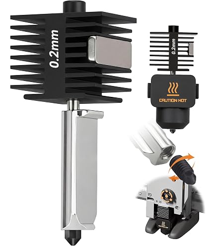 Bambu Lab A1 3D プリンター 0.2ノズルセット Amazon.co.jp: YIBOOOM Bambu Lab A1 / A1 mini 対応 一体型ホット
